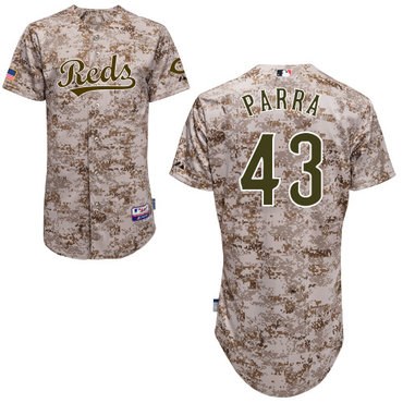 Cincinnati Reds #43 Parra Authentic Personalized Alternate Camo Jersey