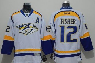 Nashville Predators #12 Mike Fisher White Road Stitched NHL Jersey Nashville Predators #12 Mike Fisher White Road Stitched NHL Jersey