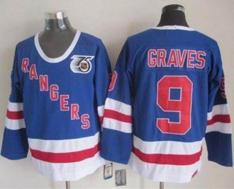 New York Rangers #9 Adam Graves Blue CCM 75TH Stitched NHL Jersey New York Rangers #9 Adam Graves Blue CCM 75TH Stitched NHL Jersey