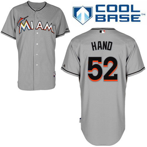 Miami Marlins #52 Hand Authentic Personalized Road Gray Jersey
