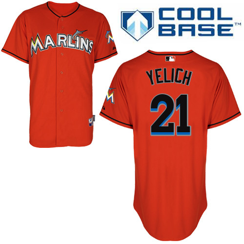 Miami Marlins #21Christian Christian Yelich 2015 Cool Base Giancarlo Stanton Alternate red Jersey