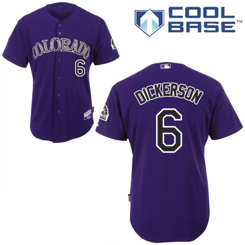Colorado Rockies #6Corey Dickerson Authentic Personalized Alternate Purple Jersey