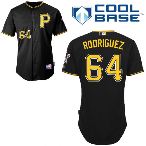 Pittsburgh Pirates #64 Rodriguez Authentic Andrew McCutchen Alternate black Jersey