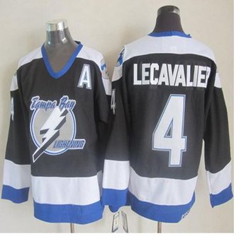 Tampa Bay Lightning #4 Vincent Lecavalier Black CCM Throwback Stitched NHL Jersey Tampa Bay Lightning #4 Vincent Lecavalier Black CCM Throwback Stitched NHL Jersey