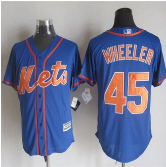 New York Mets #45 Zack Wheeler Blue Alternate Home New Cool Base Stitched Baseball Jersey New York Mets #45 Zack Wheeler Blue Alternate Home New Cool Base Stitched Baseball Jersey