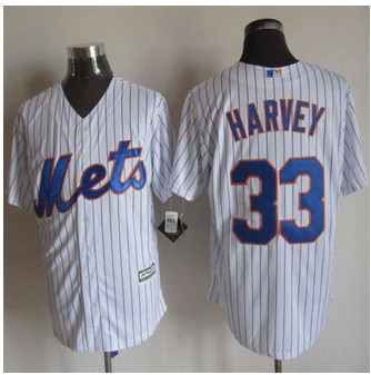 New York Mets #33 Matt Harvey White(Blue Strip) New Cool Base Stitched Baseball Jersey New York Mets #33 Matt Harvey White(Blue Strip) New Cool Base Stitched Baseball Jersey