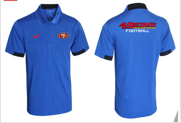 San Francisco 49ers-3 Blue Team Issue Performance Polo