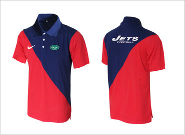 Nike NFL New York Jets red& blue Team Issue Performance Polo