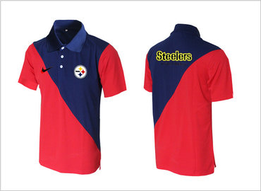 Pittsburgh Steelers red& blue Team Issue Performance Polo