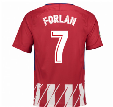 2017-18 Atletico Madrid Diego Forlan 7 Home Football Shirt
