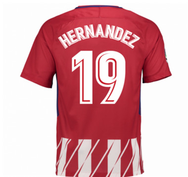 2017-18 Atletico Madrid Lucas Hernandez 19 Home Football Shirt 2017-18 Atletico Madrid Lucas Hernandez 19 Home Football Shirt