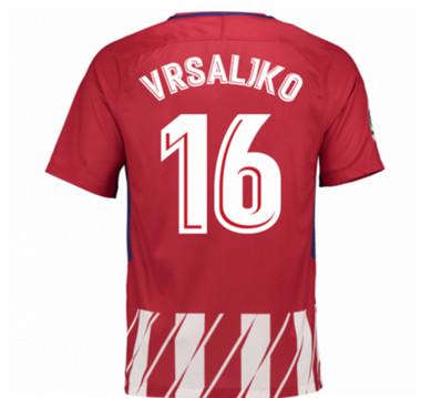 2017-18 Atletico Madrid Sime Vrsaljko 16 Home Football Shirt 2017-18 Atletico Madrid Sime Vrsaljko 16 Home Football Shirt
