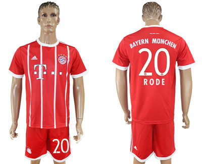 2017-18 Bayern Munich 20 RODE Home Soccer Jersey 2017-18 Bayern Munich 20 RODE Home Soccer Jersey