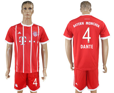 2017-18 Bayern Munich 4 DANTE Home Soccer Jersey 2017-18 Bayern Munich 4 DANTE Home Soccer Jersey