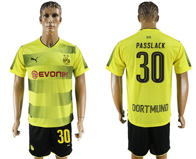 2017-18 Dortmund 30 PASSLACK Home Soccer Jersey 2017-18 Dortmund 30 PASSLACK Home Soccer Jersey