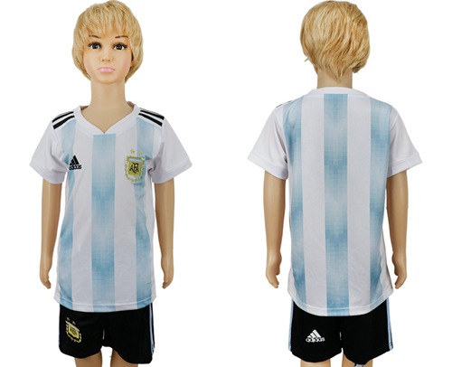 2018 World Cup Argentina Blank Home Kid Soccer Country Jersey 2018 World Cup Argentina Blank Home Kid Soccer Country Jersey