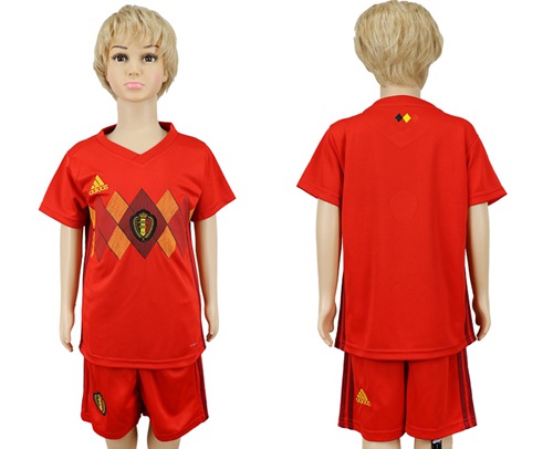 2018 World Cup Belgium Blank Red Home Kid Soccer Country Jersey 2018 World Cup Belgium Blank Red Home Kid Soccer Country Jersey