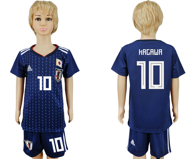 2018 World Cup Kid Japan #10 Kagawa Home Soccer Country Jersey
