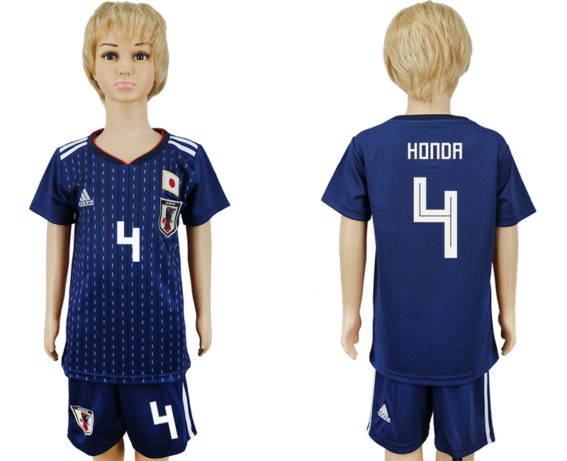 2018 World Cup Kid Japan #4 Honad Home Soccer Country Jersey