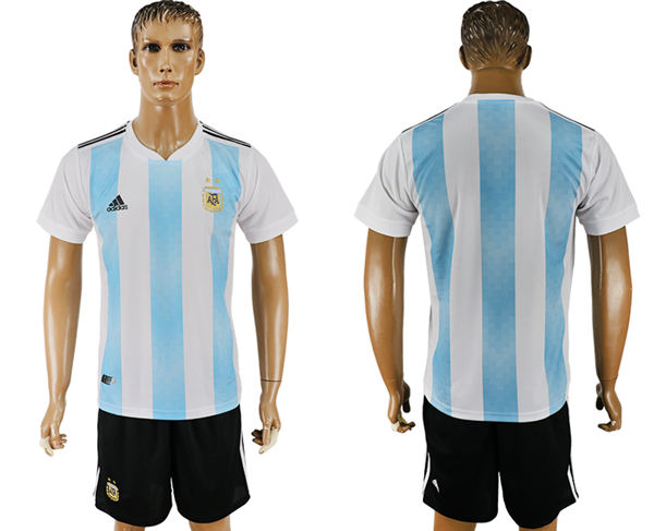 2018 World Cup Men Argentina Away Soccer Country Jersey
