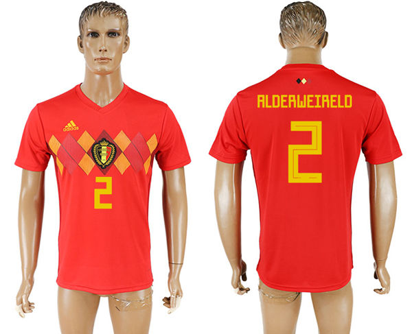2018 World Cup Men Belgium #2 Alderweireld Red Home Soccer Country Jersey 2018 World Cup Men Belgium #2 Alderweireld Red Home Soccer Country Jersey