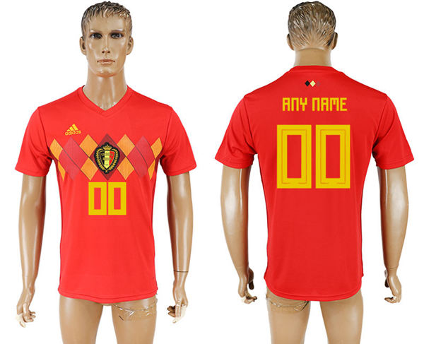 2018 World Cup Men Belgium Red Home Customized Soccer Country Jersey 2018 World Cup Men Belgium Red Home Customized Soccer Country Jersey