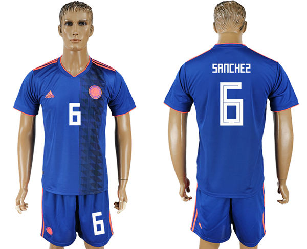 2018 World Cup Men Colombia #Sanchez Home Blue Soccer Country Jersey 2018 World Cup Men Colombia #Sanchez Home Blue Soccer Country Jersey