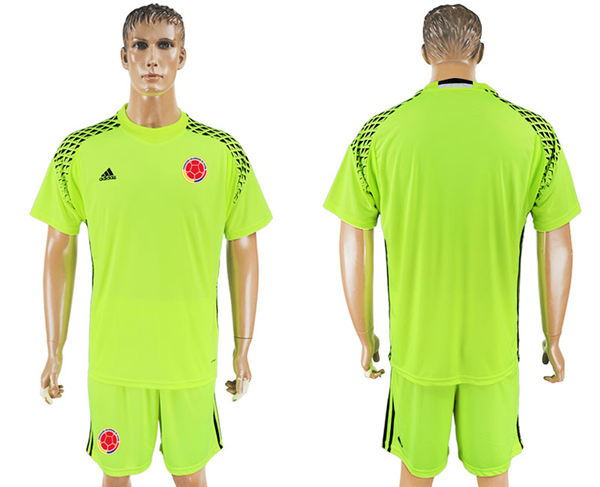 2018 World Cup Men Colombia  Home Green Soccer Country Jersey