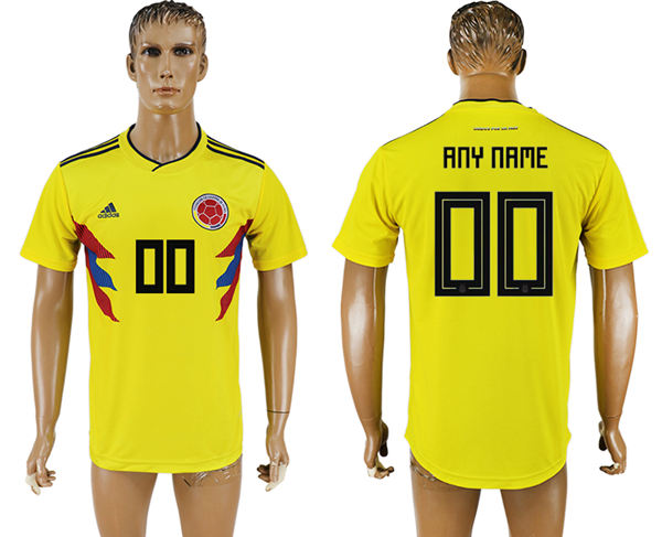 2018 World Cup Men Colombia Blank Home Customized Soccer Country Jersey 2018 World Cup Men Colombia Blank Home Customized Soccer Country Jersey