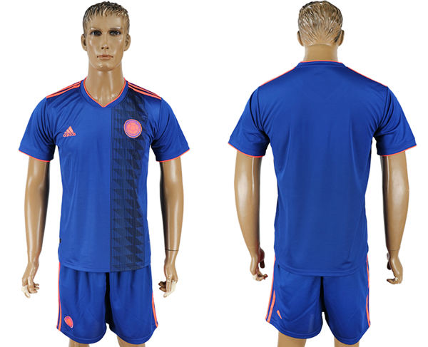 2018 World Cup Men Colombia Home Blue Soccer Country Jersey 2018 World Cup Men Colombia Home Blue Soccer Country Jersey