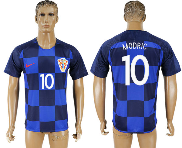 2018 World Cup Men Croatia #10 Modric Away Soccer Country Jersey 2018 World Cup Men Croatia #10 Modric Away Soccer Country Jersey