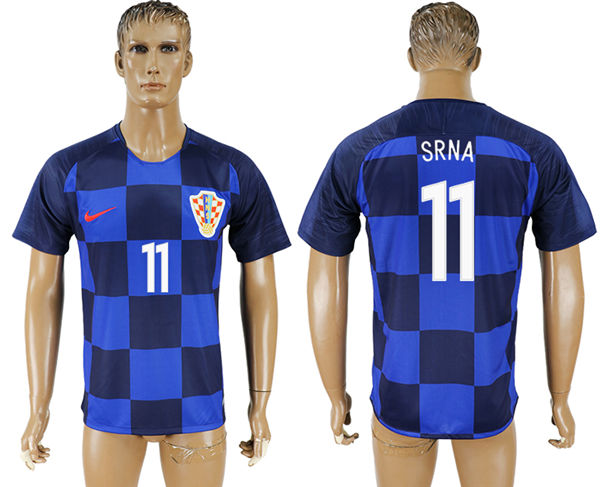 2018 World Cup Men Croatia #11 Srna Away Soccer Country Jersey 2018 World Cup Men Croatia #11 Srna Away Soccer Country Jersey