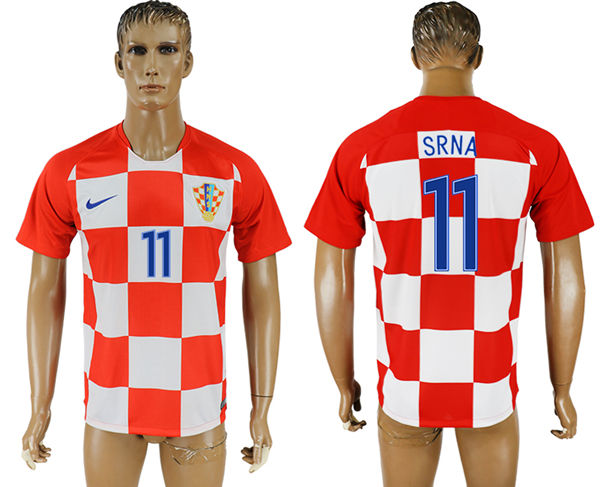 2018 World Cup Men Croatia #11 Srna Home Soccer Country Jersey 2018 World Cup Men Croatia #11 Srna Home Soccer Country Jersey