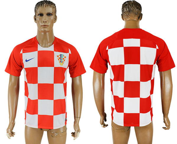 2018 World Cup Men Croatia Home Soccer Country Jersey