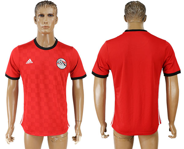 2018 World Cup Men Egypt Blank Red Home Soccer Country Jersey