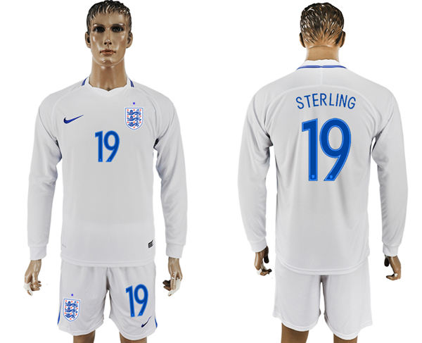 2018 World Cup Men England #19 Sterling Home Long Sleeves Soccer Country Jersey 2018 World Cup Men England #19 Sterling Home Long Sleeves Soccer Country Jersey