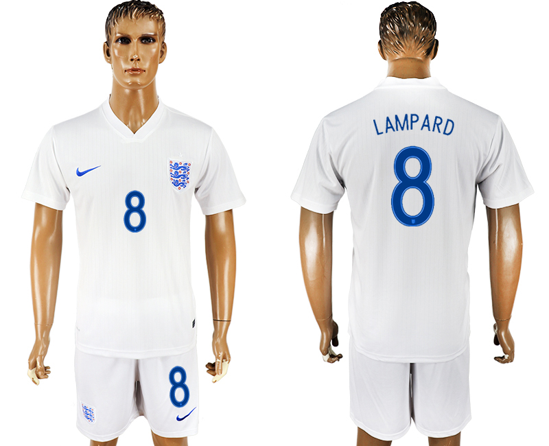 2018 World Cup Men England #8 Lampard Home Soccer Country Jersey