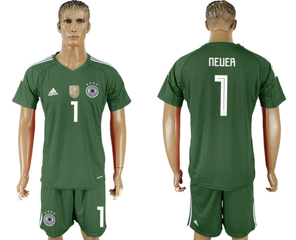 2018 World Cup Men Germany #1 Neuer Dack Green Home Soccer Country Jersey 2018 World Cup Men Germany #1 Neuer Dack Green Home Soccer Country Jersey
