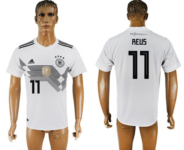 2018 World Cup Men Germany #11 Reus White Home Soccer Country Jersey 2018 World Cup Men Germany #11 Reus White Home Soccer Country Jersey