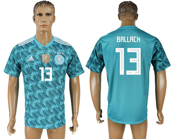 2018 World Cup Men Germany #13 Ballack Blue Home Soccer Country Jersey