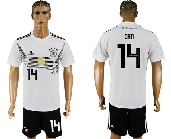 2018 World Cup Men Germany #14 Can White Home Soccer Country Jersey 2018 World Cup Men Germany #14 Can White Home Soccer Country Jersey