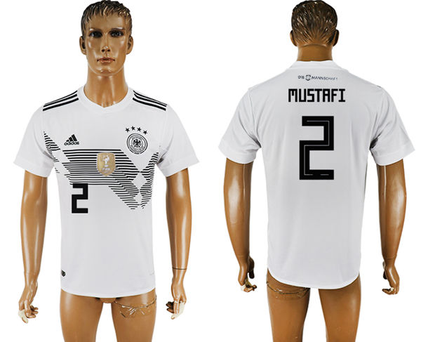 2018 World Cup Men Germany #2 Mustafi White Home Soccer Country Jersey 2018 World Cup Men Germany #2 Mustafi White Home Soccer Country Jersey