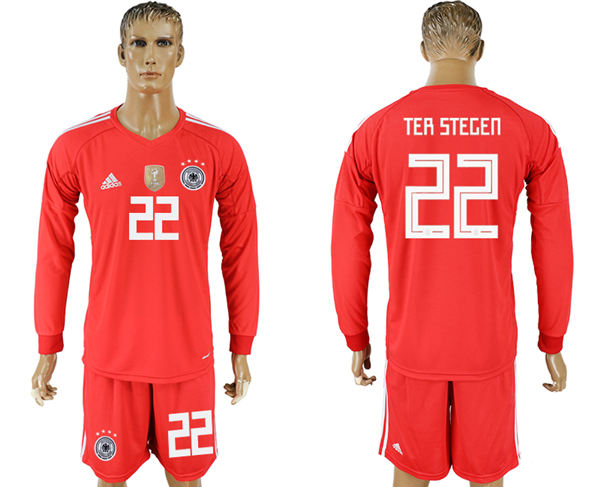 2018 World Cup Men Germany #22 Ter Stegen Home Long Sleeves Soccer Country Jersey 2018 World Cup Men Germany #22 Ter Stegen Home Long Sleeves Soccer Country Jersey