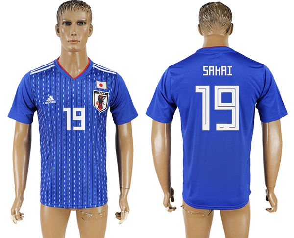 2018 World Cup Men Japan #19 Sakai Home Soccer Country Jersey