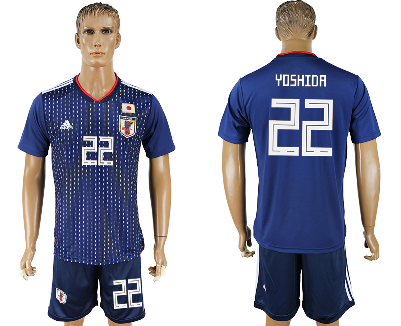 2018 World Cup Men Japan #22 Yoshida Home Soccer Country Jersey
