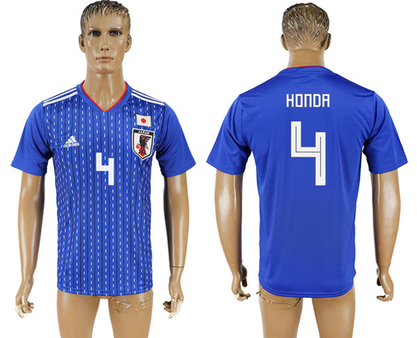 2018 World Cup Men Japan #4 Honad Home Soccer Country Jersey