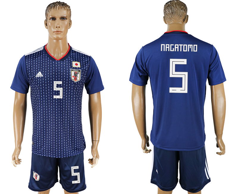 2018 World Cup Men Japan #5 Nagatomo Home Soccer Country Jersey