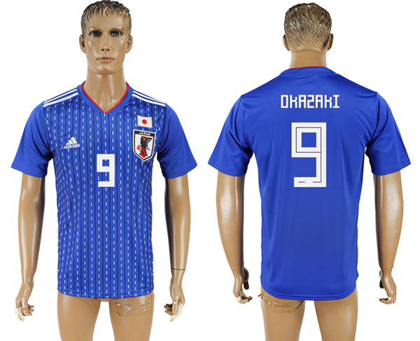 2018 World Cup Men Japan #9 Okazaki Home Soccer Country Jersey