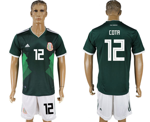 2018 World Cup Men Mexico #12 Cota Home Green Soccer Country Jersey 2018 World Cup Men Mexico #12 Cota Home Green Soccer Country Jersey