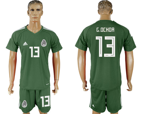 2018 World Cup Men Mexico #13 G.Ochoa Home Green Soccer Country Jersey 2018 World Cup Men Mexico #13 G.Ochoa Home Green Soccer Country Jersey
